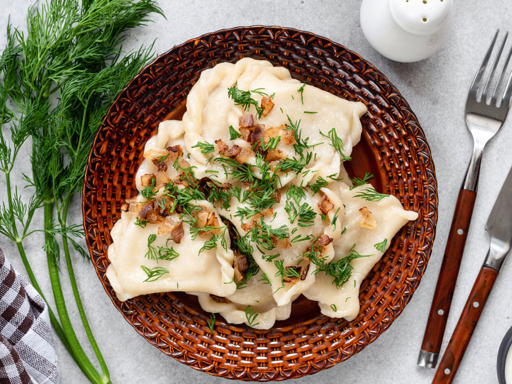 Mushroom and cabbage pierogi